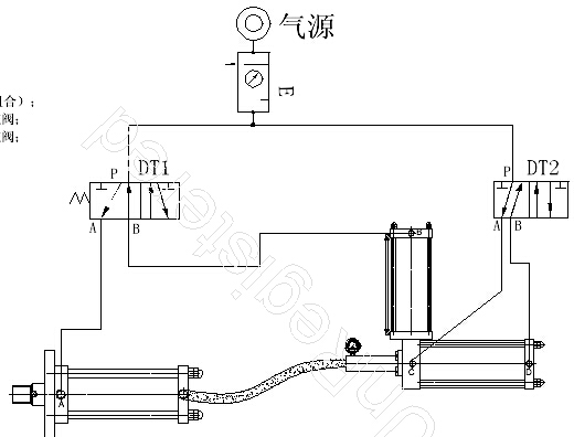 玖容預(yù)壓式增壓缸氣路連接圖